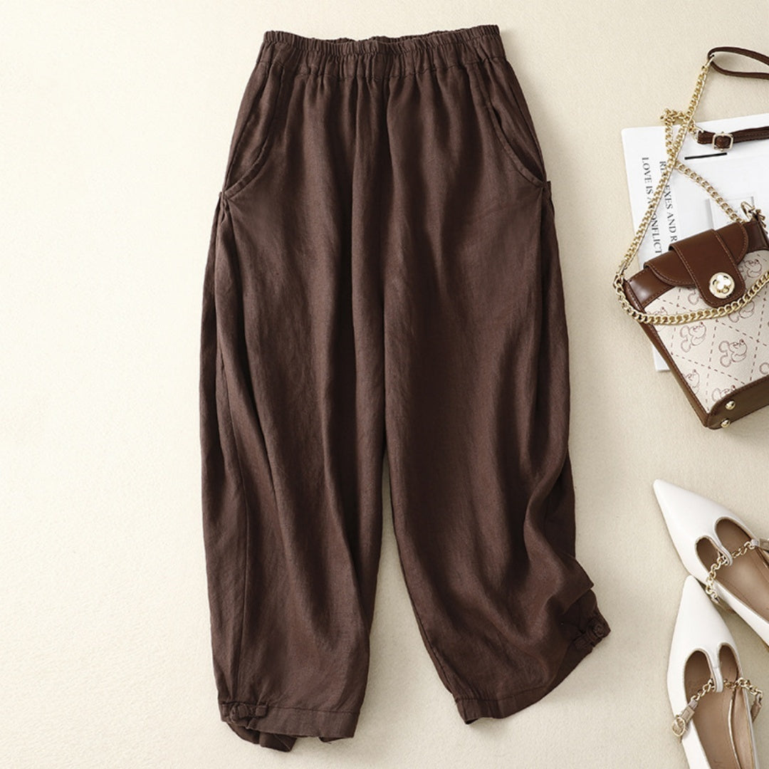 Women's Cotton And Linen Retro Literary Loose Bloomers