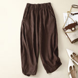 Women's Cotton And Linen Retro Literary Loose Bloomers