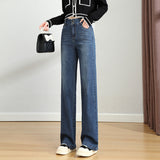 Straight Jeans Stretch Slimming Women