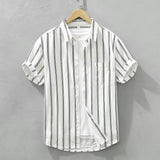 Summer Japanese Tie-dye Printed Short-sleeved Shirt Men