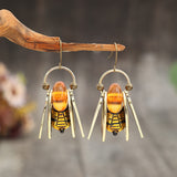 Creative Retro Animal Multi-color Bee Long Alloy Trendy Earrings