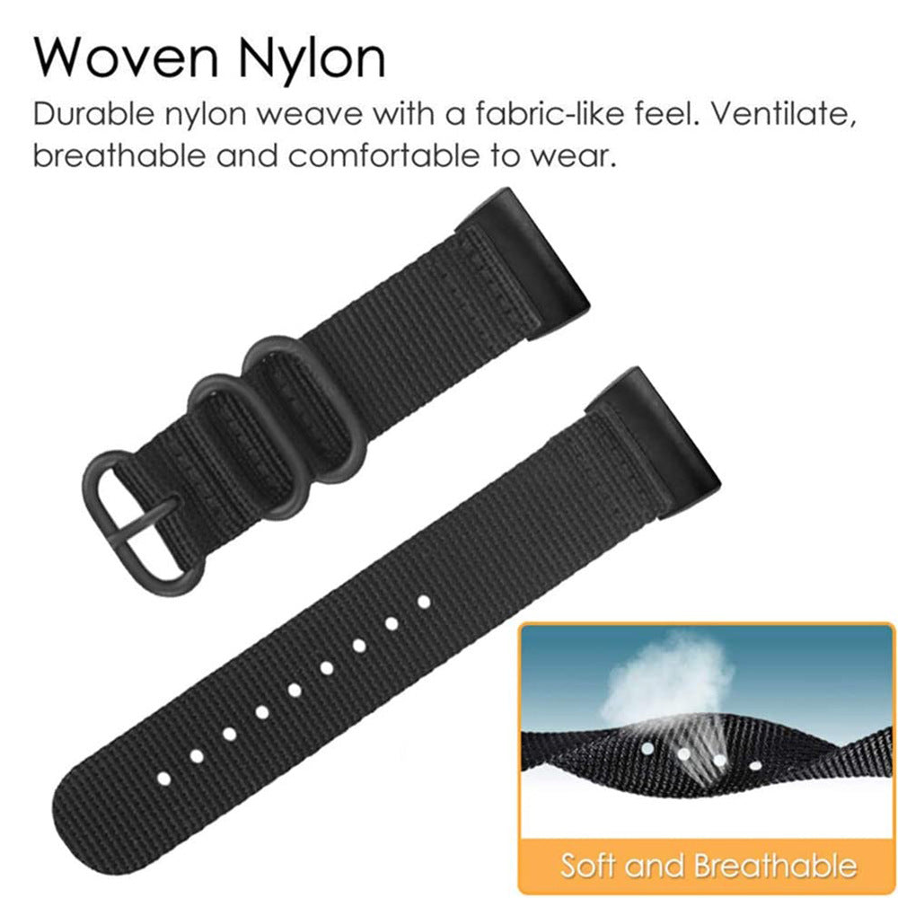 Simple All-match Nylon Three-ring Buckle Strap