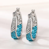 European And American Colorful Ear Clip Fashion Diamond Women's Earrings