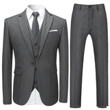 Men's Fashion Slim Suit Three-piece Suit