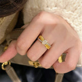 Antique Style Vintage Twist Weave Water Drop Zircon Ring