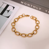 European And American Metallic Hip Hop Punk Stainless Steel Bracelet Twist Bracelet