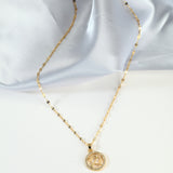 Golden Twelve Constellation Pendant Necklace INS Style