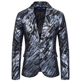 Fashion Print European Size Single-breasted Men's Suits