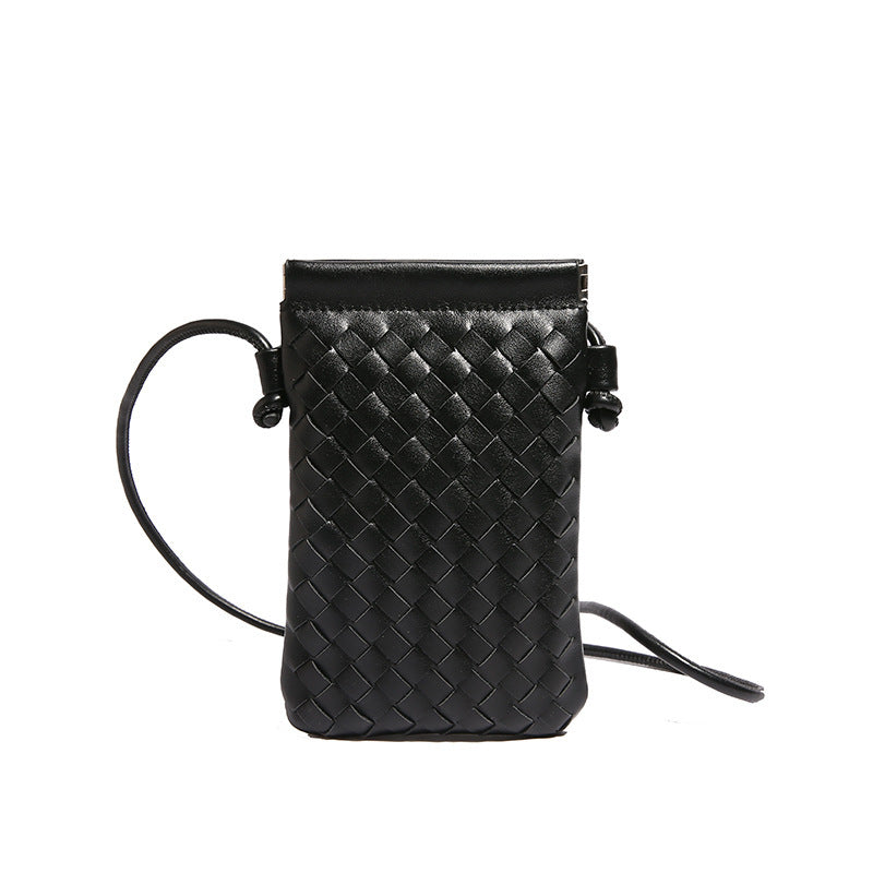 Advanced Sense Vintage Weave Cell Phone Crossbody Bag