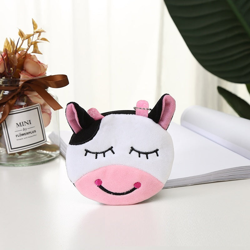 Plush Cute Coin Purse Cartoon Cloth Women's Key Case