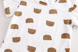 Bear Brother Short Sleeve Strap Kids Clothes Two-piece Suit