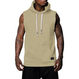 Sleeveless Vest Top Men's Waistcoat Hooded