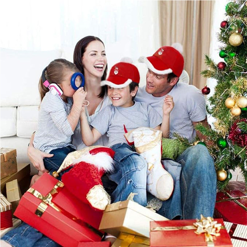 Vintage Santa Baseball Cap - Unisex Adult Adjustable Christmas Hat  Festive Headwear