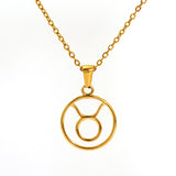 Fashion Titanium Steel Necklace Twelve Constellation