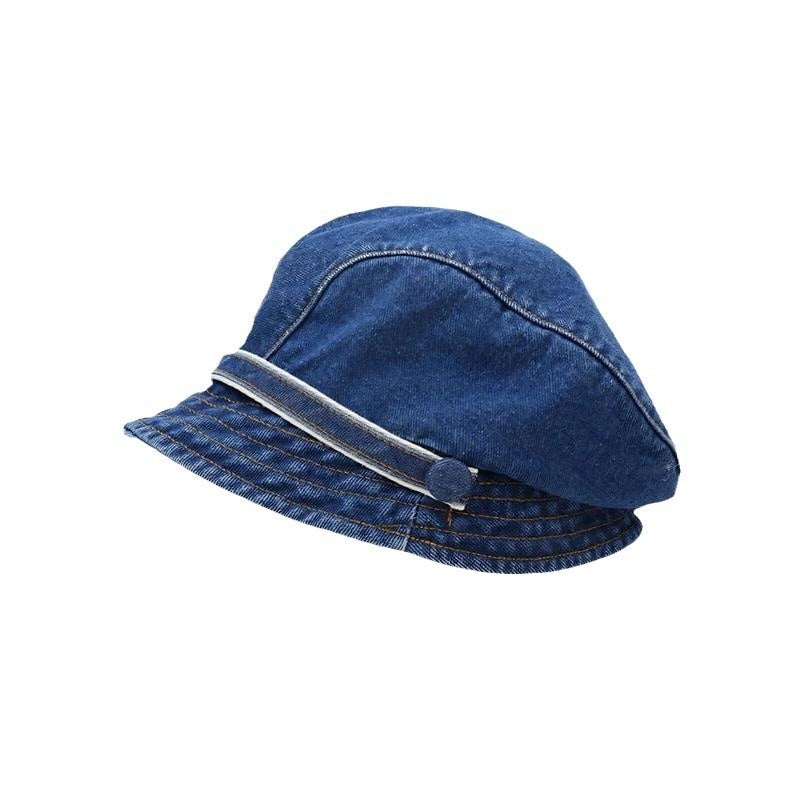 Jean Fisherman Hat Women's Short Brim Beret Bucket Hat