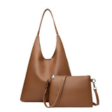 Retro Large Capacity Shoulder Bag Soft Leather Underarm Crossbody Bag