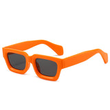 Retro Concave Frame Wide Foot Square European And American Sun-proof Sun Glasses