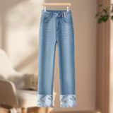 New Chinese Style Straight Jeans