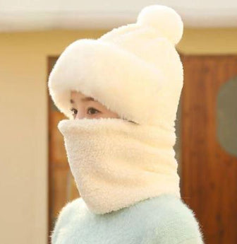 Hat Ear Protection And Wind Protection Outdoor Female Single-layer Fleece-lined
