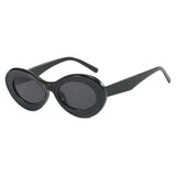 European And American Retro Oval Small Frame Sun Glasses