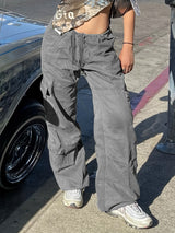 TL337 European And American Street Style Overalls Loose Jeans