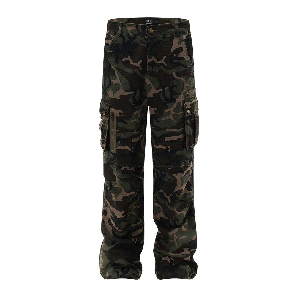 Fashion Personality Camouflage Workwear Trousers Men