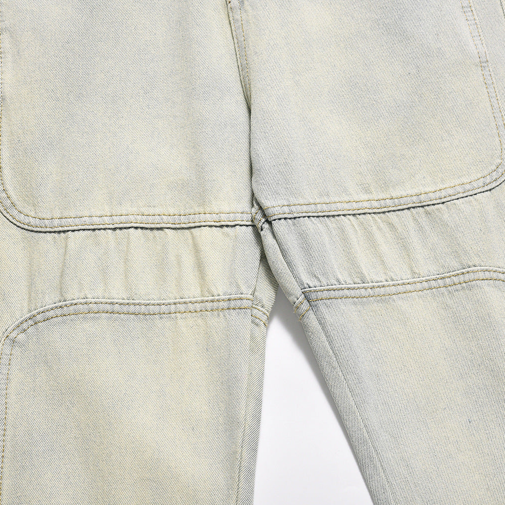 Vintage Fashion Yellow Jeans For Men