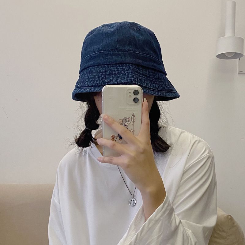 Denim Minimalist Style Jean Fisherman Hat Women