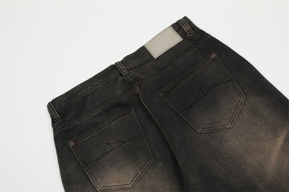 Creasing Distressed Dirty Jeans For Men
