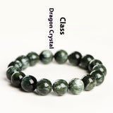 Natural Green Dragon Crystal Round Beads Bracelet