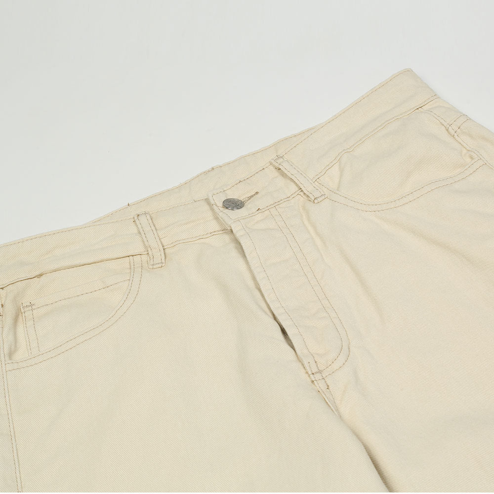 Pure Color Washed Jeans For Men