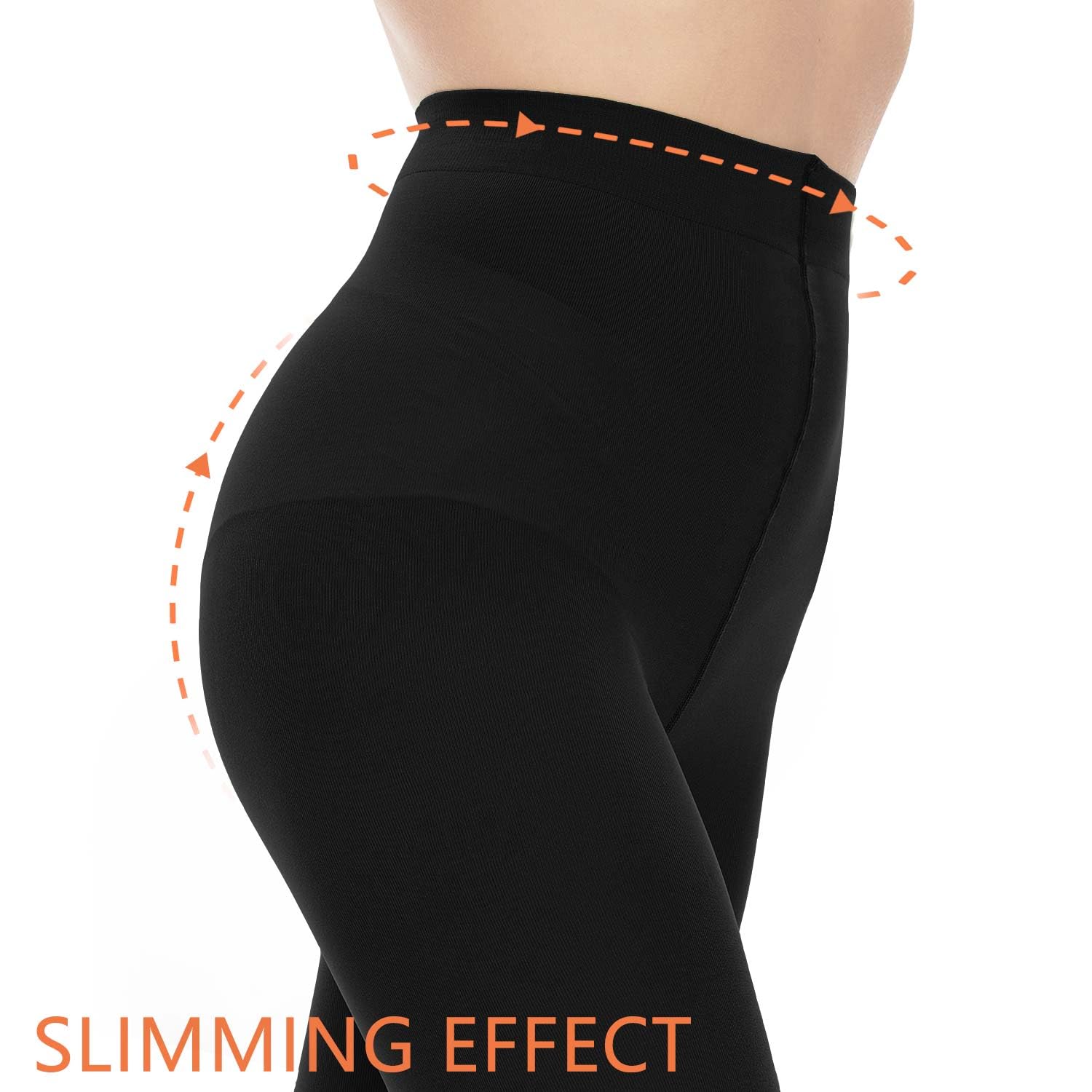 2pack 80d Opaque Black Tights For Women