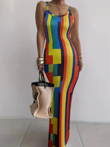 Summer New Suspender Slim Fit Slimming Long Dress