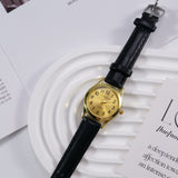 Men's Leather Strap Sports Pointer Quartz Watch